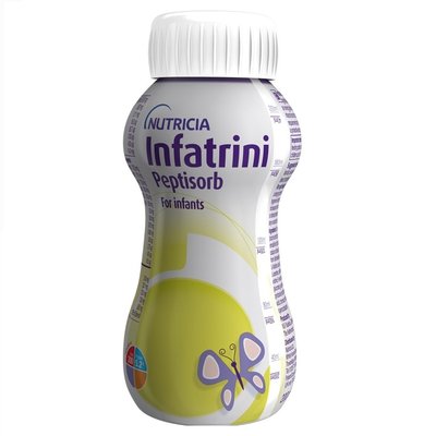 Інфатрині Пептисорб ентеральне дитяче харчування від 0 до 18 місяців, 200 мл Nutricia Infatrini Pept 38072 фото
