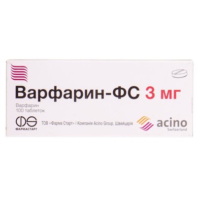 Варфарин-ФС таблетки 3 мг №100 42956 фото