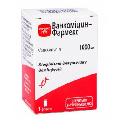 Ванкоміцин-Фармекс 1000 мг порошок для інфузій №1 29090 фото