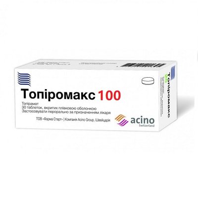 Топіромакс 100 мг таблетки №30 шт 20107 фото