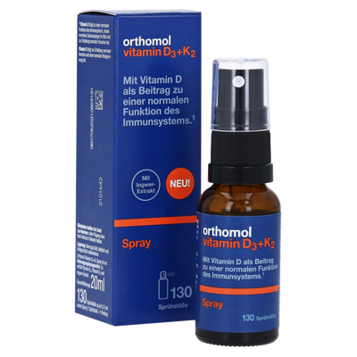 Ортомол Orthomol Vitamin D3+ К2 спрей 20 мл 41608 фото