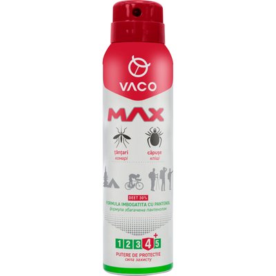 VACO MAX спрей 3 в 1 з пантенолом 100 мл комари, кліщі та мошки 43012 фото
