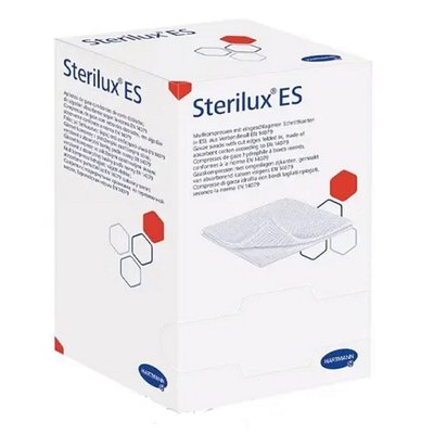 Серветка марлева Стерилюкс Sterilux ES 7,5см х 7,5см 2 шт 40034 фото