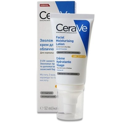 CeraVe крем зволожуючий для нормальної та сухої шкіри SPF 25 52 мл 40925 фото