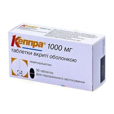 Кеппра 1000 мг таблетки №30 шт Леветирацетам 25950 фото