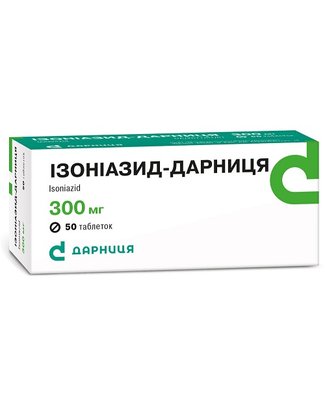 Ізоніазид-Дарниця 300 мг таблетки №50 7145 фото