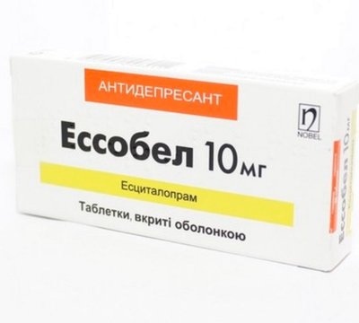 Есобел 10 мг №28 таблетки (Есциталопрам) 24701 фото